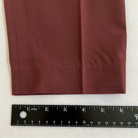 Brunello Cucinelli 6 Maroon Burgundy Red Wool Women’s Pants - Picture 7 of 9